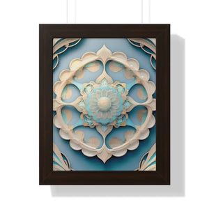 Intricate Abstract Geometric Framed Vertical Poster - Dipaliz - 11’’ x 14’’ / Walnut - Posters Prints & Visual Artwork