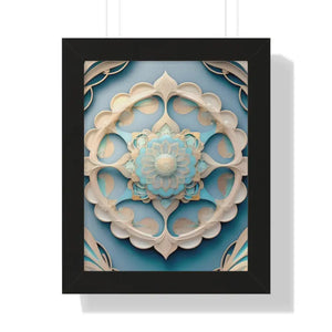 Intricate Abstract Geometric Framed Vertical Poster - Dipaliz - 11’’ x 14’’ / Black - Posters Prints & Visual Artwork