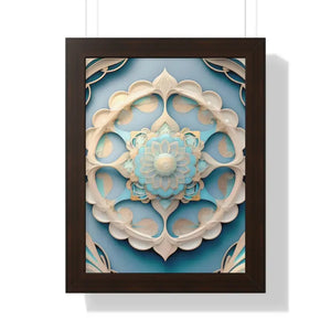 Intricate Abstract Geometric Framed Vertical Poster - Dipaliz - 12″ x 16″ / Walnut - Posters Prints & Visual Artwork