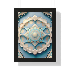 Intricate Abstract Geometric Framed Vertical Poster - Dipaliz - 12″ x 16″ / Black - Posters Prints & Visual Artwork