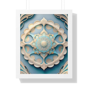 Intricate Abstract Geometric Framed Vertical Poster - Dipaliz - 16″ x 20″ / White - Posters Prints & Visual Artwork