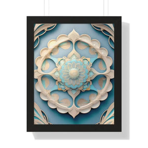Intricate Abstract Geometric Framed Vertical Poster - Dipaliz - 16″ x 20″ / Black - Posters Prints & Visual Artwork