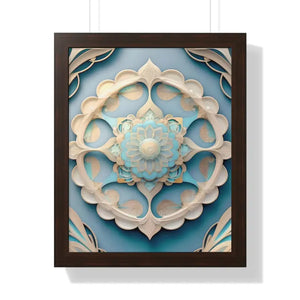 Intricate Abstract Geometric Framed Vertical Poster - Dipaliz - 16″ x 20″ / Walnut - Posters Prints & Visual Artwork