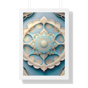 Intricate Abstract Geometric Framed Vertical Poster - Dipaliz - 16″ x 24″ / White - Posters Prints & Visual Artwork