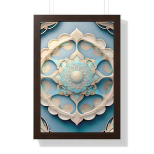 Intricate Abstract Geometric Framed Vertical Poster - Dipaliz - 16″ x 24″ / Walnut - Posters Prints & Visual Artwork