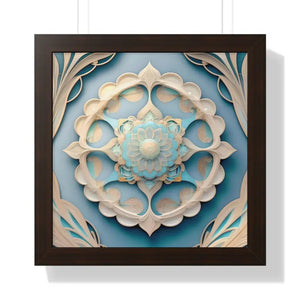 Intricate Abstract Geometric Framed Vertical Poster - Dipaliz - 16″ x / Walnut - Posters Prints & Visual Artwork