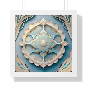 Intricate Abstract Geometric Framed Vertical Poster - Dipaliz - 16″ x / White - Posters Prints & Visual Artwork