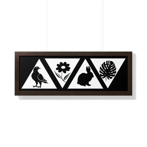 Framed Horizontal Poster - Nature Sanctuary Wall Art - Dipaliz - 36″ x 12″ / Walnut - Posters Prints & Visual Artwork