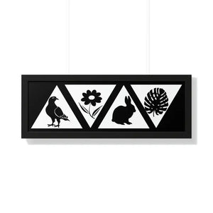 Framed Horizontal Poster - Nature Sanctuary Wall Art - Dipaliz - 36″ x 12″ / Black - Posters Prints & Visual Artwork