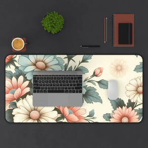 Pastel Flowers Neoprene Desk Mat - 3mm Luxury Workspace - Dipaliz - Workstation & Cubicle Accessories