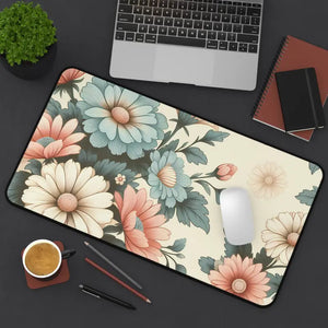 Pastel Flowers Neoprene Desk Mat - 3mm Luxury Workspace - Dipaliz - Workstation & Cubicle Accessories