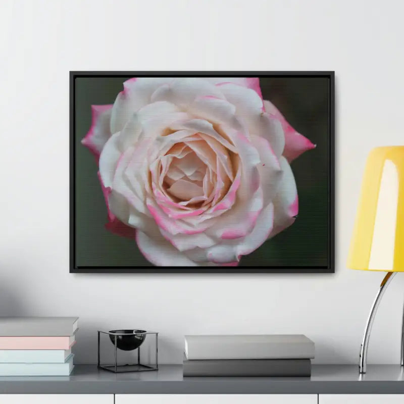 Elevate your Space with Pinkish White Rose Canvas Wrap