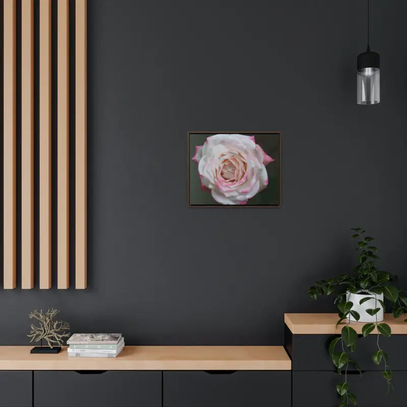 Elevate your Space with Pinkish White Rose Canvas Wrap