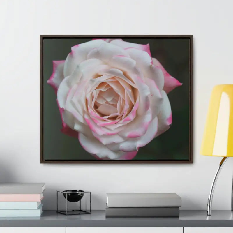 Elevate your Space with Pinkish White Rose Canvas Wrap