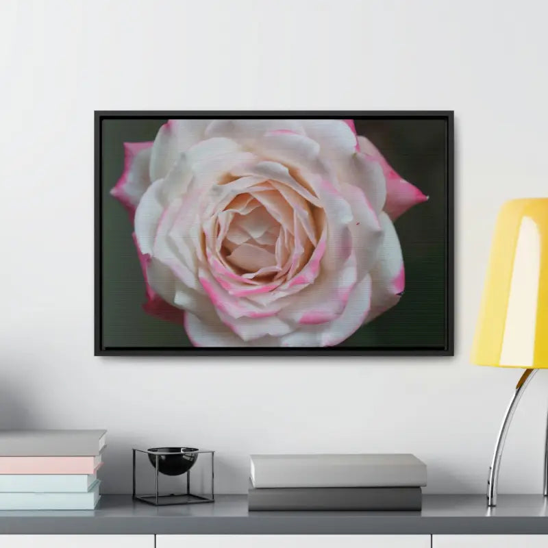 Elevate your Space with Pinkish White Rose Canvas Wrap