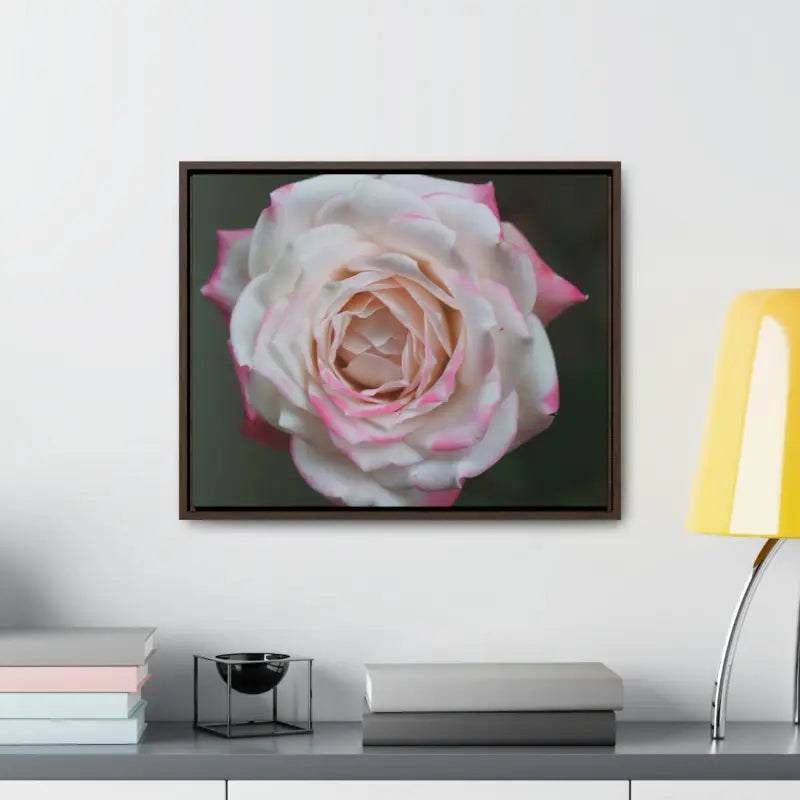 Elevate your Space with Pinkish White Rose Canvas Wrap