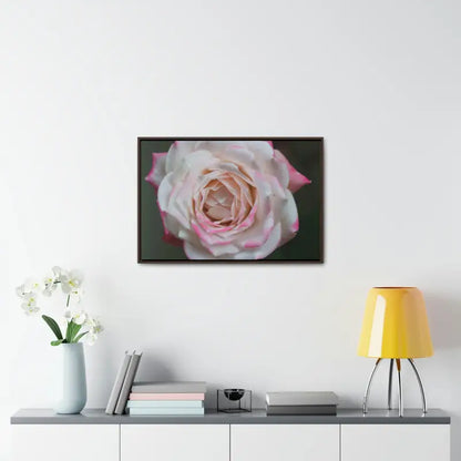 Elevate your Space with Pinkish White Rose Canvas Wrap