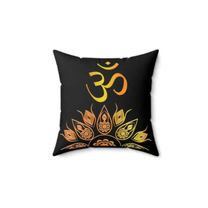 Polyester Square Pillow Mandala Pattern Aum Design - Dipaliz - 14’’ × - Throw Pillows