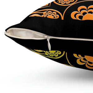 Polyester Square Pillow Mandala Pattern Aum Design - Dipaliz - Throw Pillows