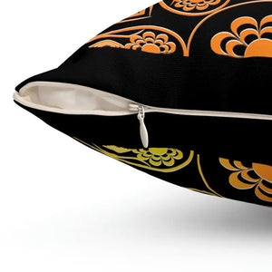 Polyester Square Pillow Mandala Pattern Aum Design - Dipaliz - Throw Pillows