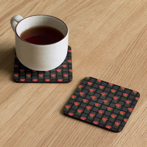 Black Weaved Cork Coaster - Modern Kitchen Protection - Dipaliz - Coasters
