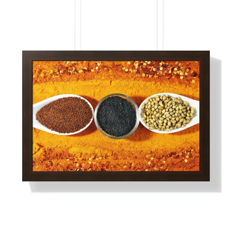 Elevate your Space with Spice Framed Horizontal Posters - 24″ × 16″ / Walnut Poster