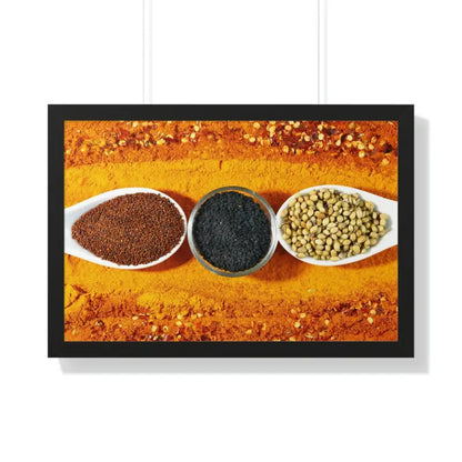 Elevate your Space with Spice Framed Horizontal Posters - 30’’ × 20’’ / Black Poster