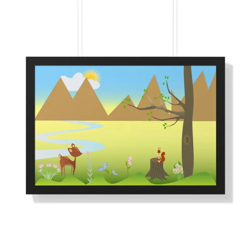 Elevate your Space with Stylish Framed Horizontal Posters - 30’’ × 20’’ / Black Poster