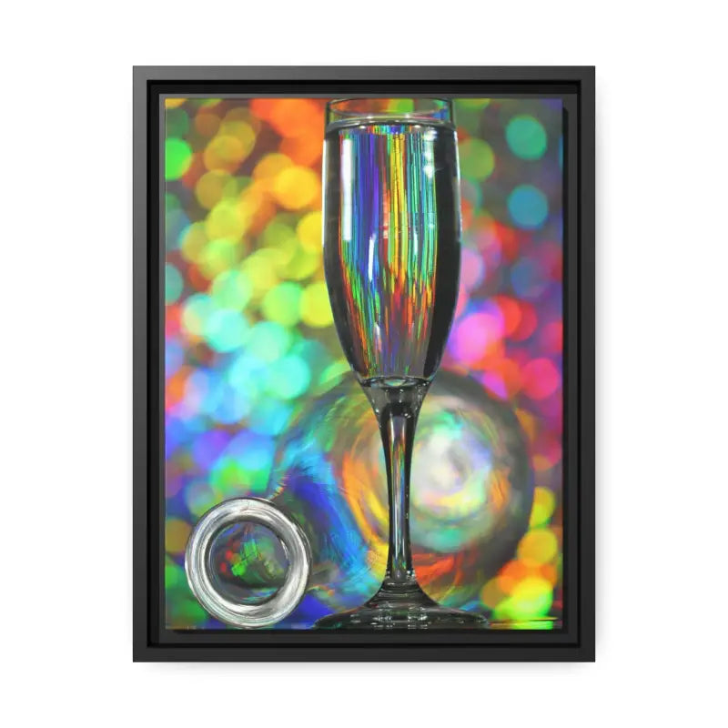 Capture Elegance: Timeless Bottle Artwork in Black Frame - 12″ x 16″ (vertical) / 1.25’’ Canvas