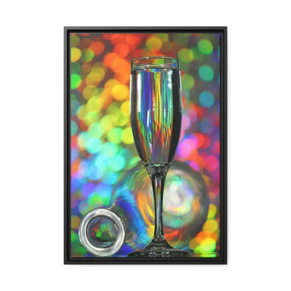 Capture Elegance: Timeless Bottle Artwork in Black Frame - 20″ x 30″ (vertical) / 1.25’’ Canvas