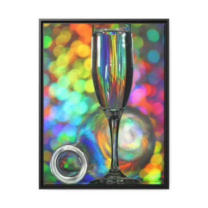 Capture Elegance: Timeless Bottle Artwork in Black Frame - 24’’ x 32’’ (vertical) / 1.25’’ Canvas