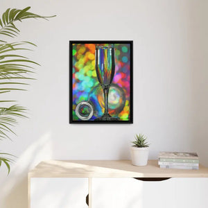 Bottle Artwork Matte Canvas Black Frame Timeless Chic Wall Art - Posters Prints & Visual