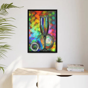 Bottle Artwork Matte Canvas Black Frame Timeless Chic Wall Art - Posters Prints & Visual