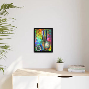 Bottle Artwork Matte Canvas Black Frame Timeless Chic Wall Art - Posters Prints & Visual