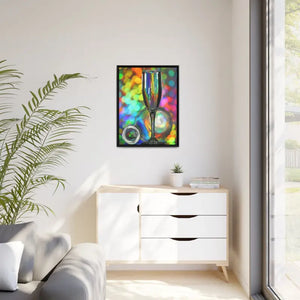 Bottle Artwork Matte Canvas Black Frame Timeless Chic Wall Art - Posters Prints & Visual