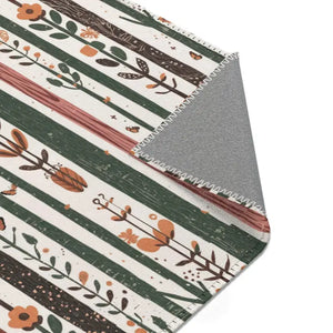 Trees Area Rugs - Polyester Chenille Hemmed Edges - Dipaliz