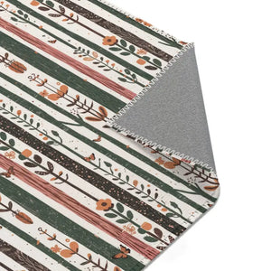 Trees Area Rugs - Polyester Chenille Hemmed Edges - Dipaliz