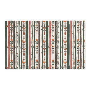 Trees Area Rugs - Polyester Chenille Hemmed Edges - Dipaliz