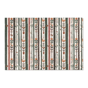 Trees Area Rugs - Polyester Chenille Hemmed Edges - Dipaliz