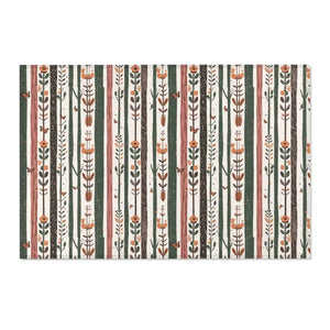 Trees Area Rugs - Polyester Chenille Hemmed Edges - Dipaliz