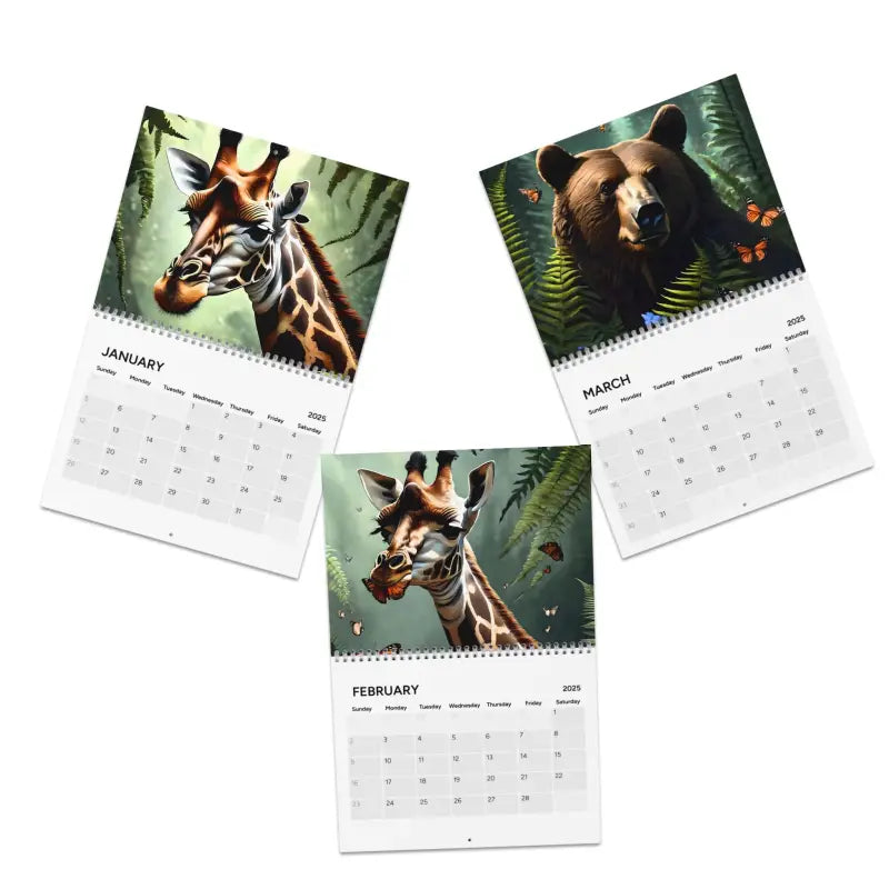 The Wild: 2024 Wall Calendar with Mesmerizing Animals - 10.8’’ x 8.4’’ / Semi Glossy