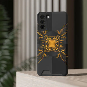 Phone Case - Abstract Gold Pattern Card Holder - Dipaliz - Mobile Cases