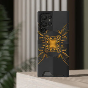 Phone Case - Abstract Gold Pattern Card Holder - Dipaliz - Mobile Cases