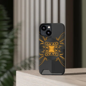 Phone Case - Abstract Gold Pattern Card Holder - Dipaliz - Mobile Cases