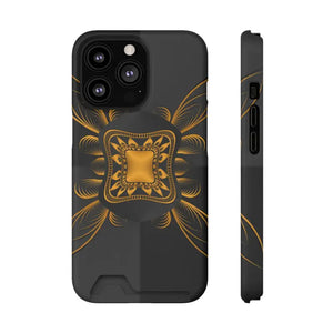 Phone Case - Abstract Gold Pattern Card Holder - Dipaliz - Iphone 13 Pro / Matte / Without Gift Packaging - Mobile Cases