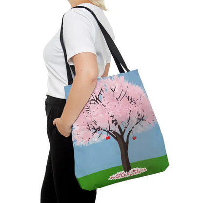 Elevate your Style with the Blooming Cherry Tree Tote Bag - Large Bags