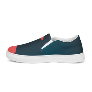 Men’s Canvas Shoes Red and Blue Bold Statement Style by Dipaliz - Sneakers