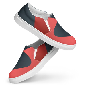 Men’s Canvas Shoes Red and Blue Bold Statement Style by Dipaliz - Sneakers
