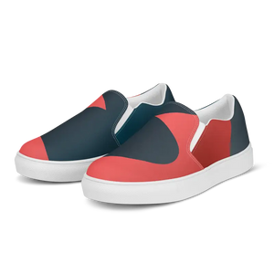 Men’s Canvas Shoes Red and Blue Bold Statement Style by Dipaliz - Sneakers