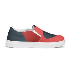 Men’s Canvas Shoes Red and Blue Bold Statement Style by Dipaliz - Sneakers